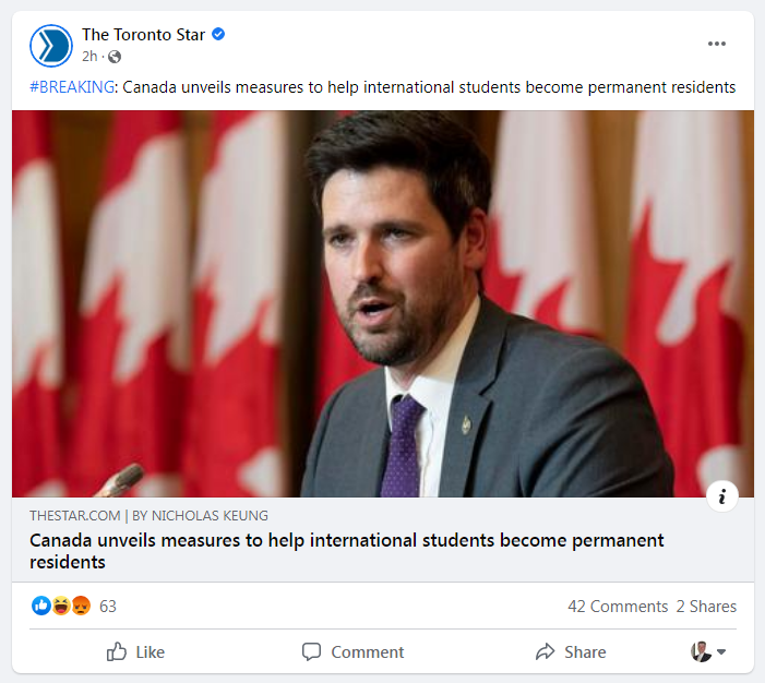 Canada unveils measures to help international students become permanent residents